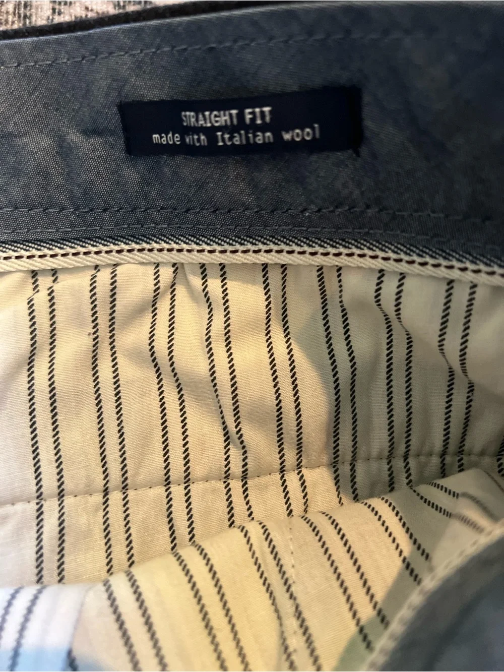 Gap Khakis Tailored Straight Fit Italian Wool Dress Pants Charcoal Grey 32x32